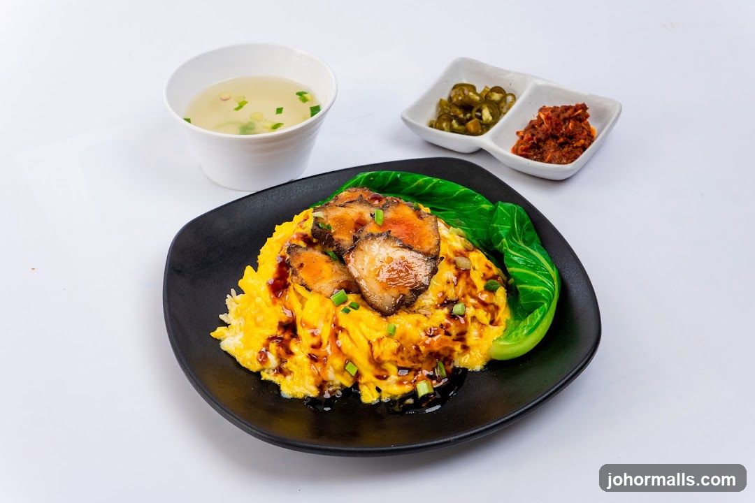 Scrambled Egg Rice with Pork Belly