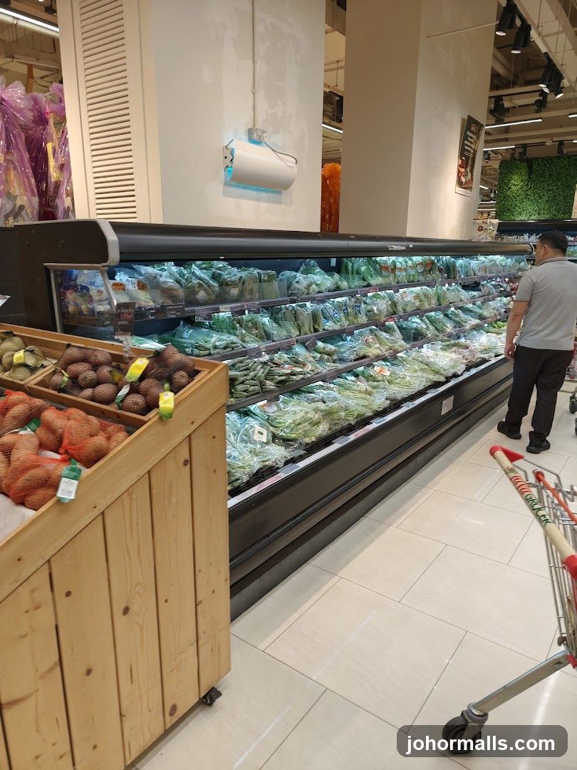 Produce Aisle in a Supermarket