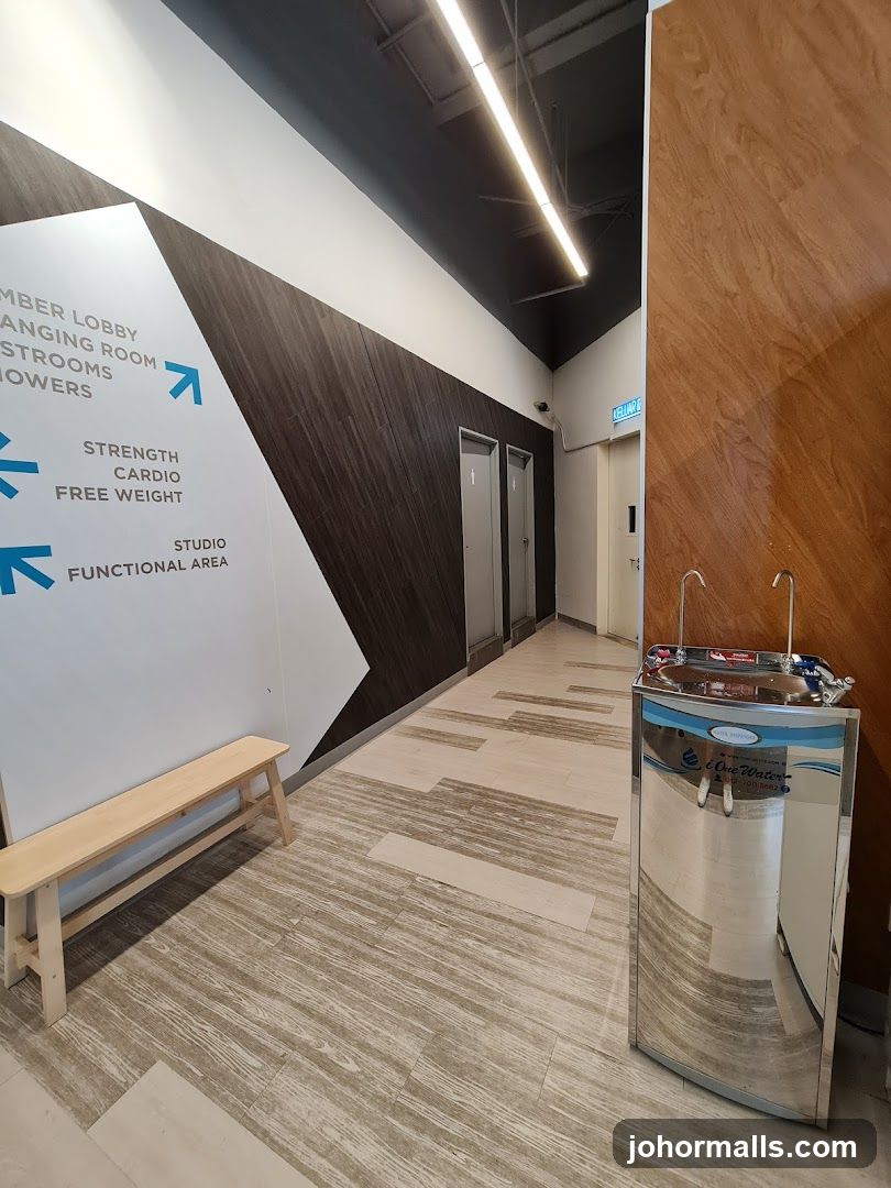Gym Corridor with Water Dispenser
