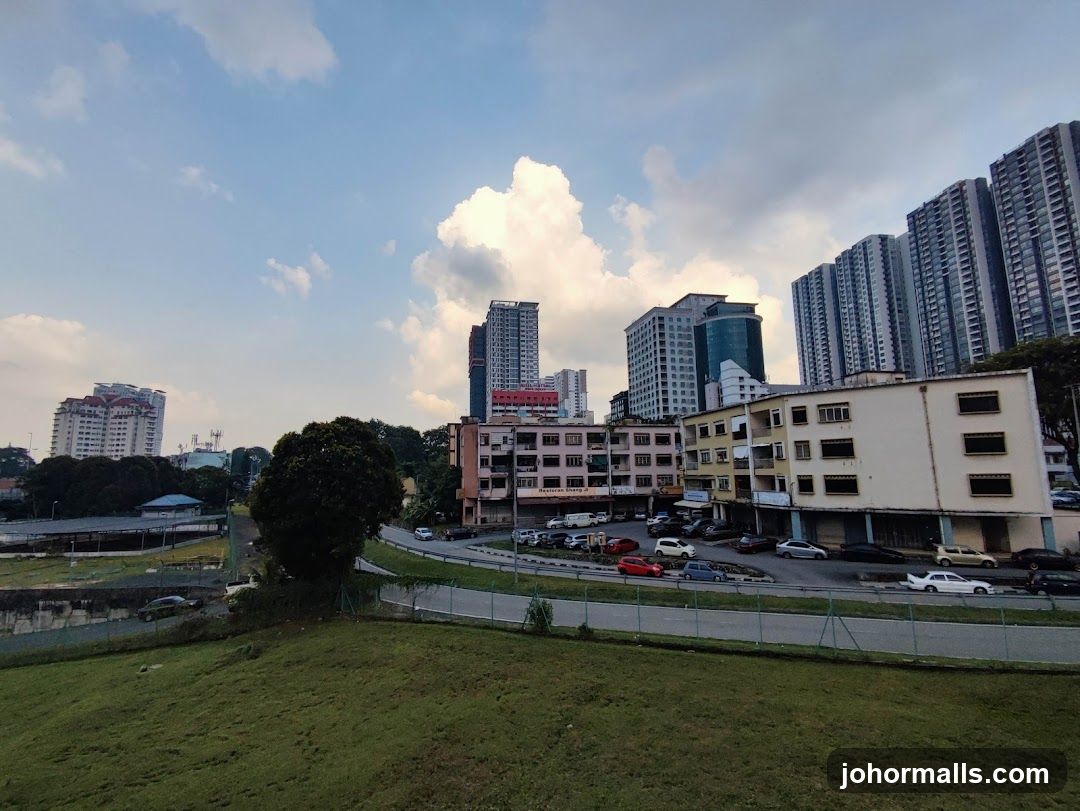 Cityscape with Buildings and Cars