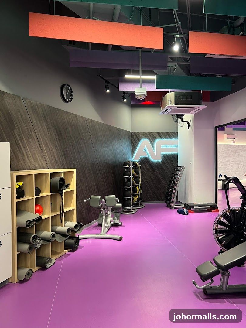 Gym Interior with Equipment