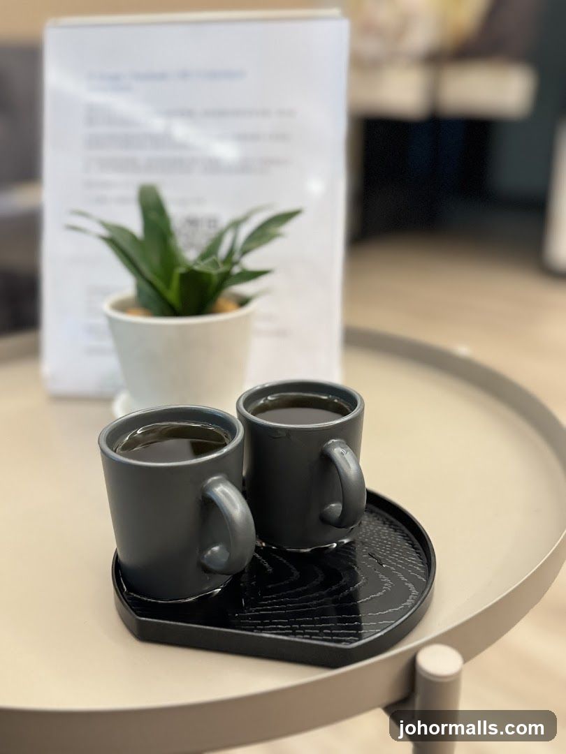 Two cups of tea on a tray