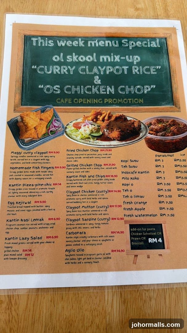 This week menu Special ol skool mix-up "CURRY CLAYPOT RICE" & "OS CHICKEN CHOP" CAFE OPENING PROMOTION