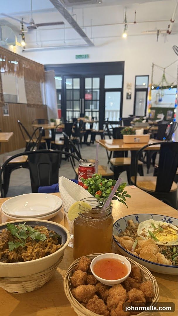 Restaurant Dining Table with Food