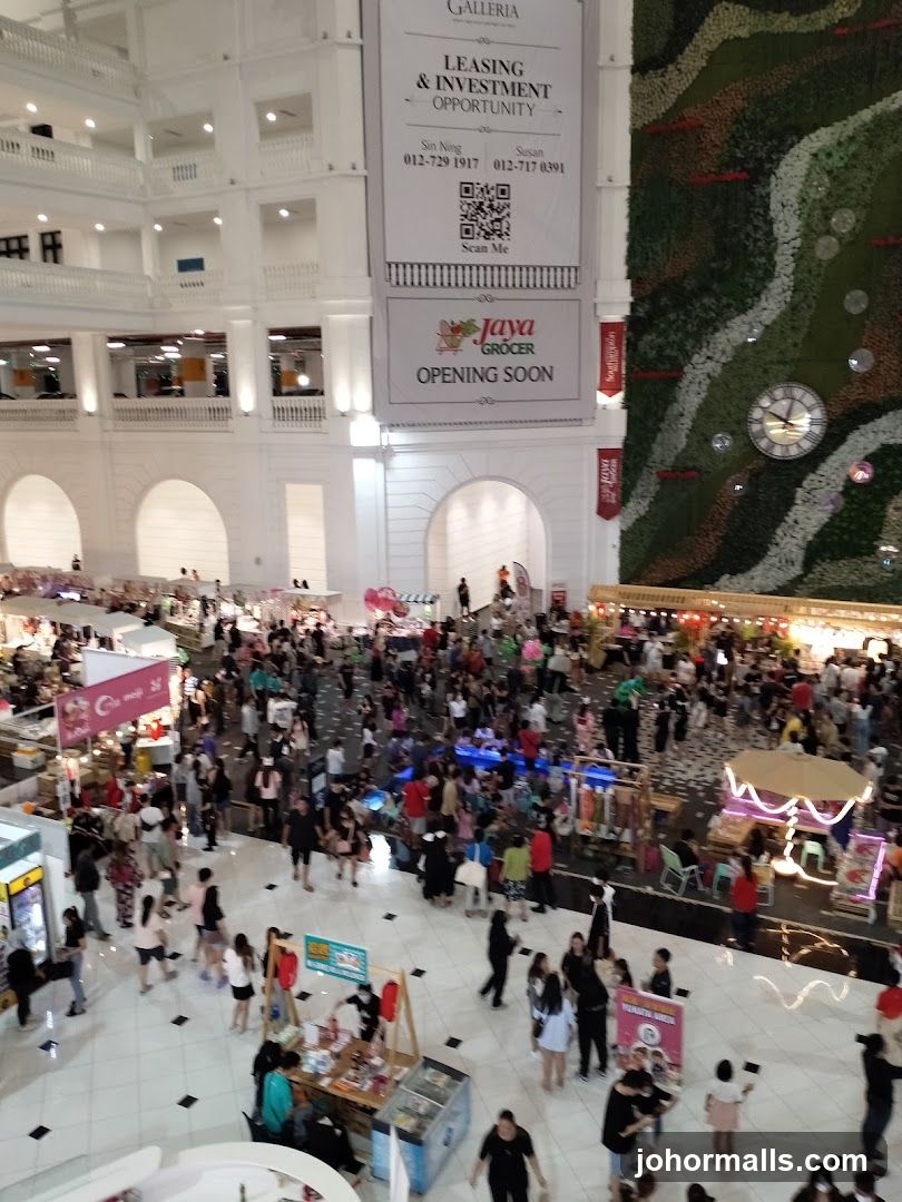 Mall Interior with Market Stalls