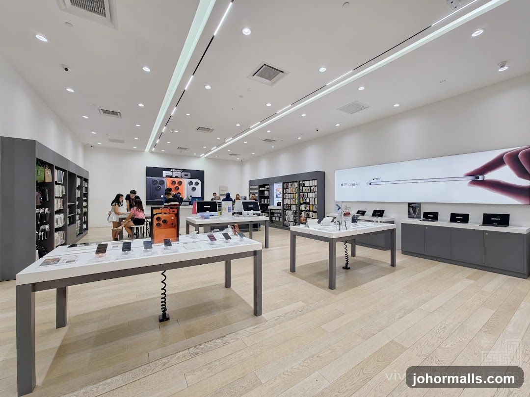 Modern electronics store interior