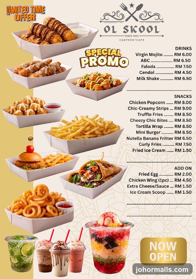 Ol Skool Canteen Cafe Menu