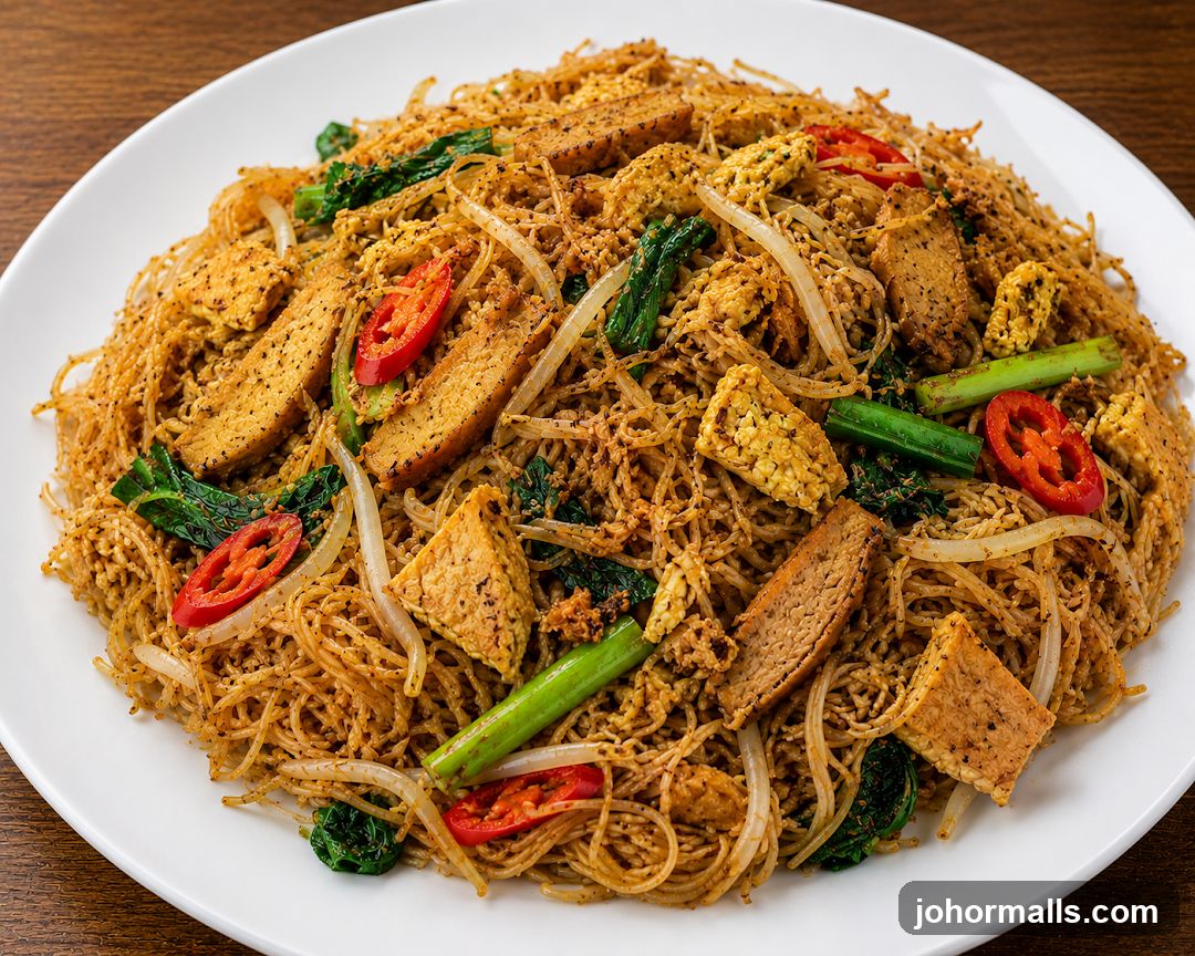 Fried Noodles with Tofu and Vegetables