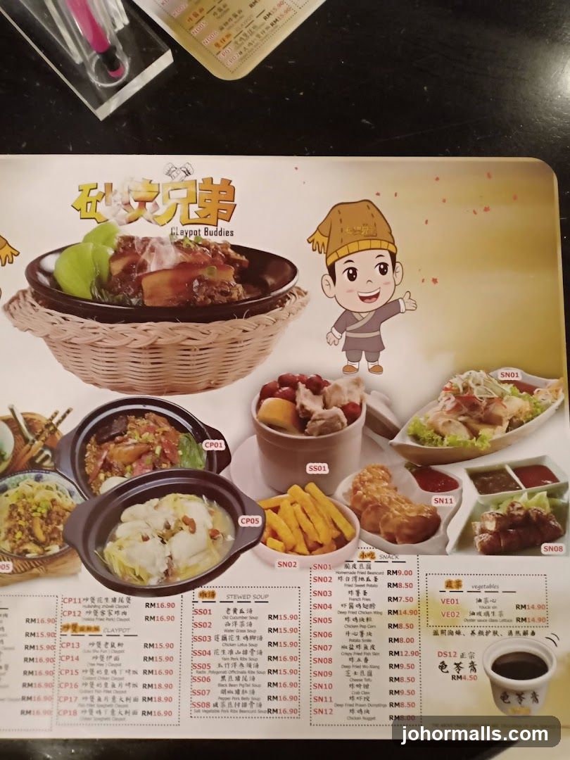 Claypot Buddies Menu