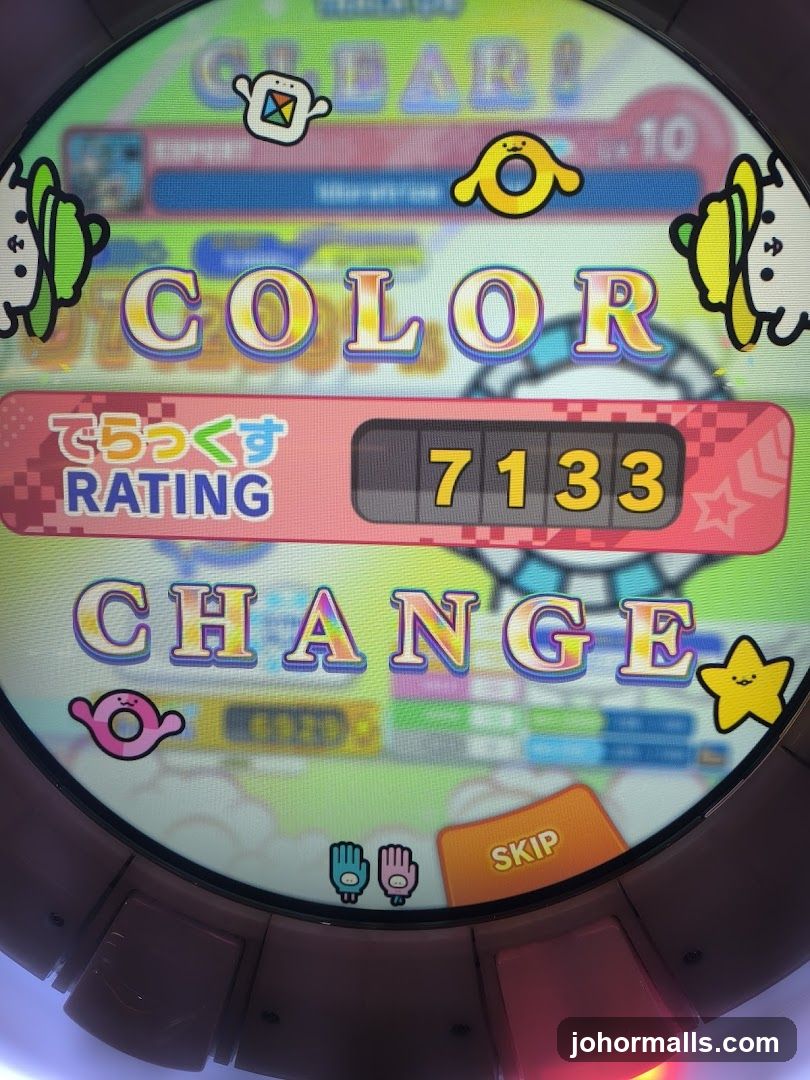 Game Screen with Score and Options