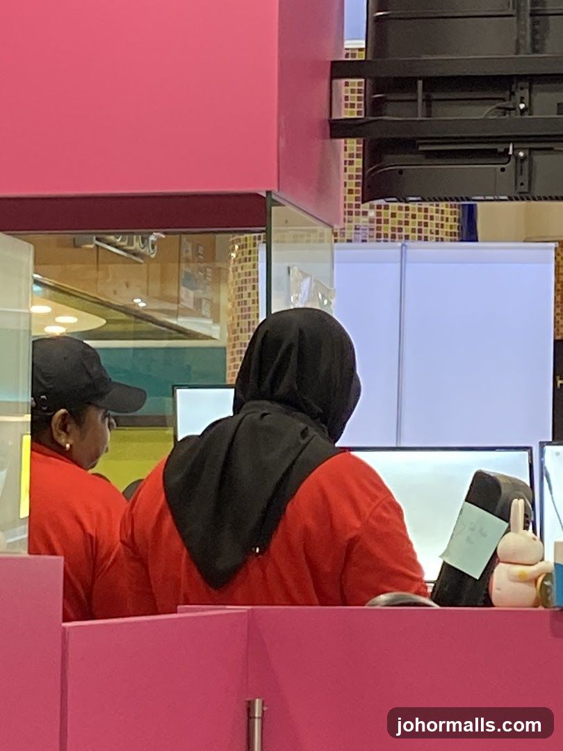 Employees at a counter