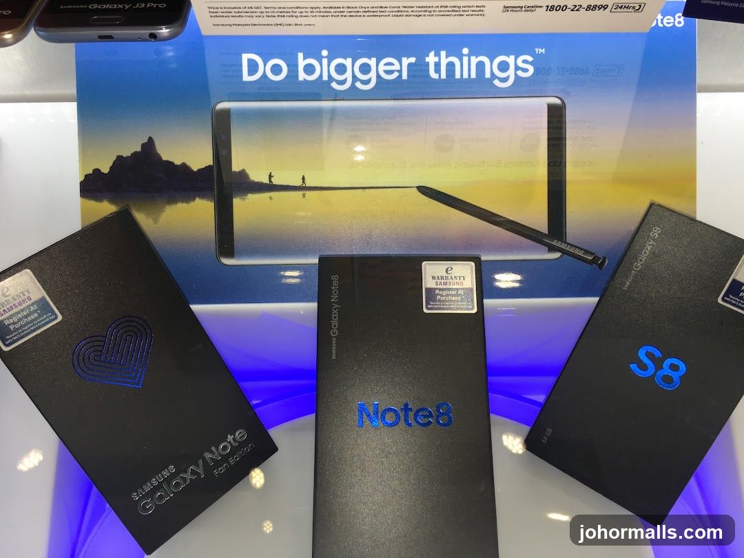 Samsung Galaxy Note and S8 Boxes