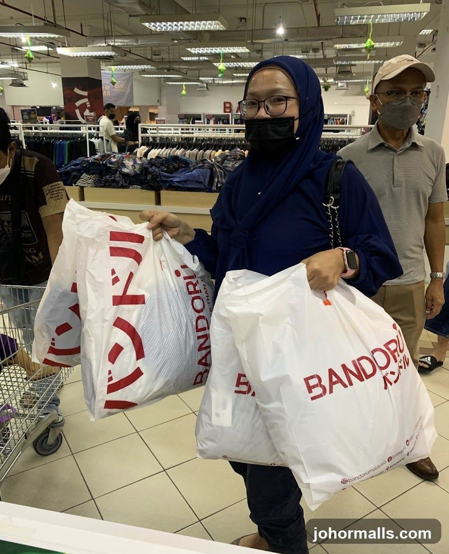 Shoppers with branded bags