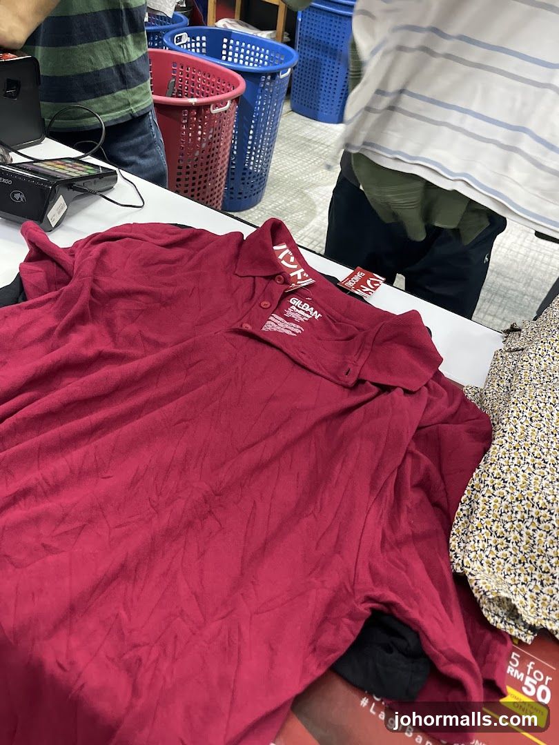 Clothing display with price tag
