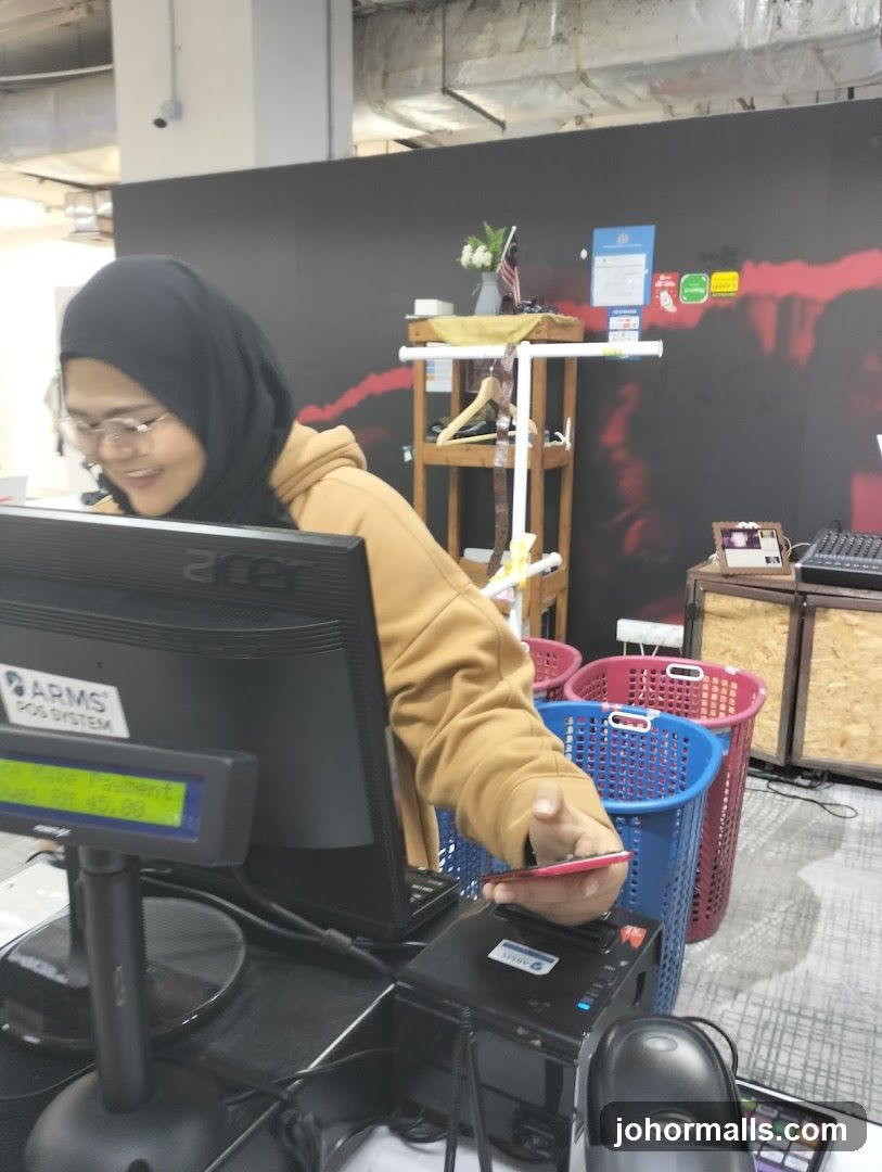 Cashier at POS System