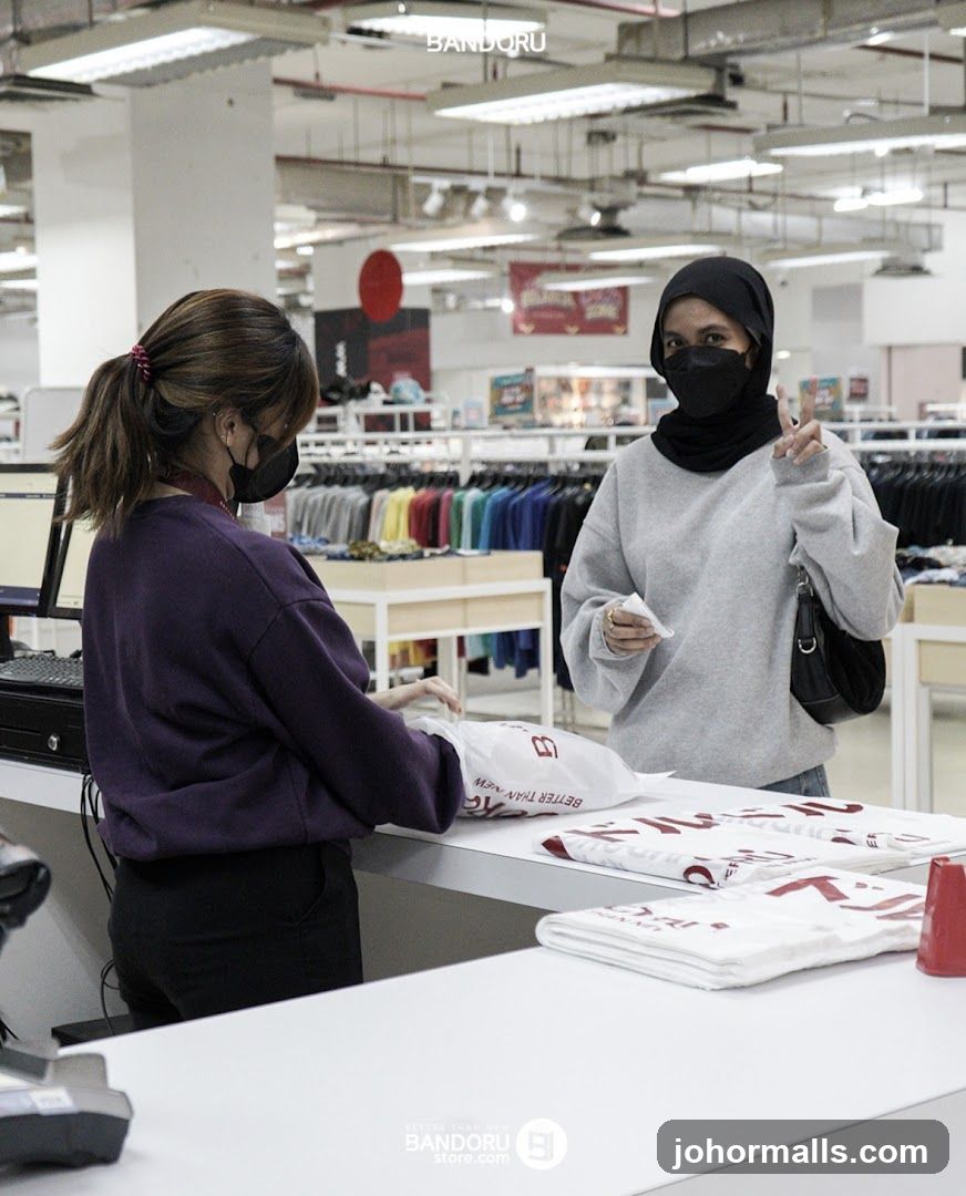 Checkout at a clothing store