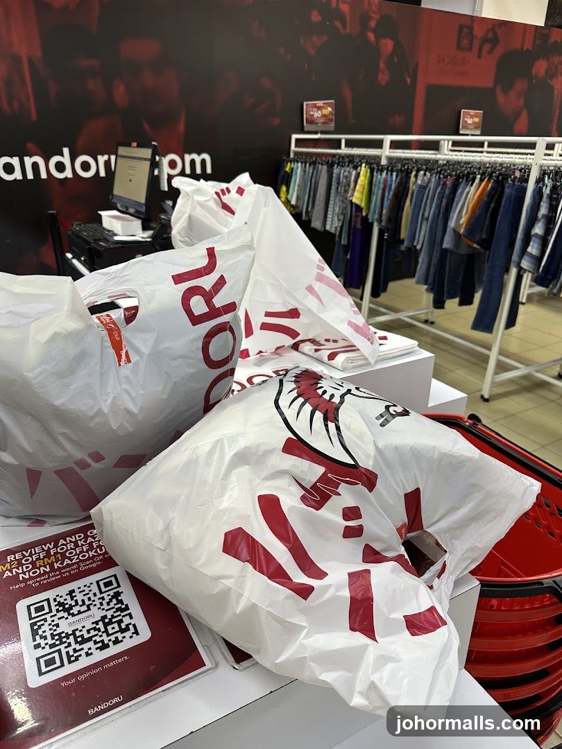 Shopping Bags and Clothing Racks