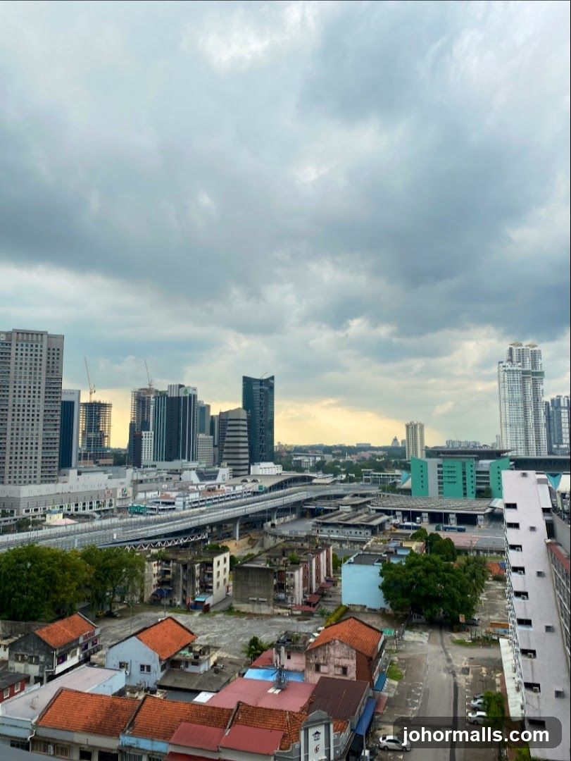 Cityscape with Cloudy Sky
