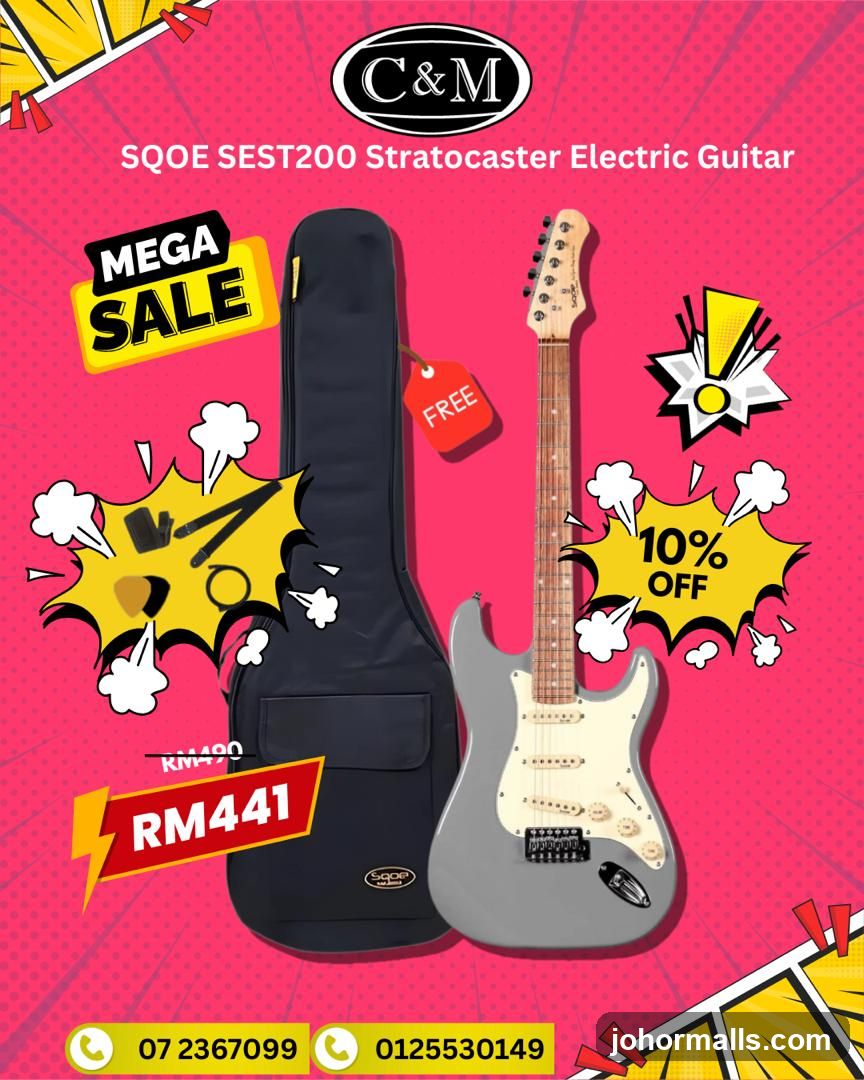 SQOE SEST200 Stratocaster Electric Guitar Sale