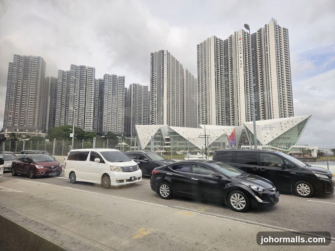 Modern Cityscape with Residential Towers and a Unique Building