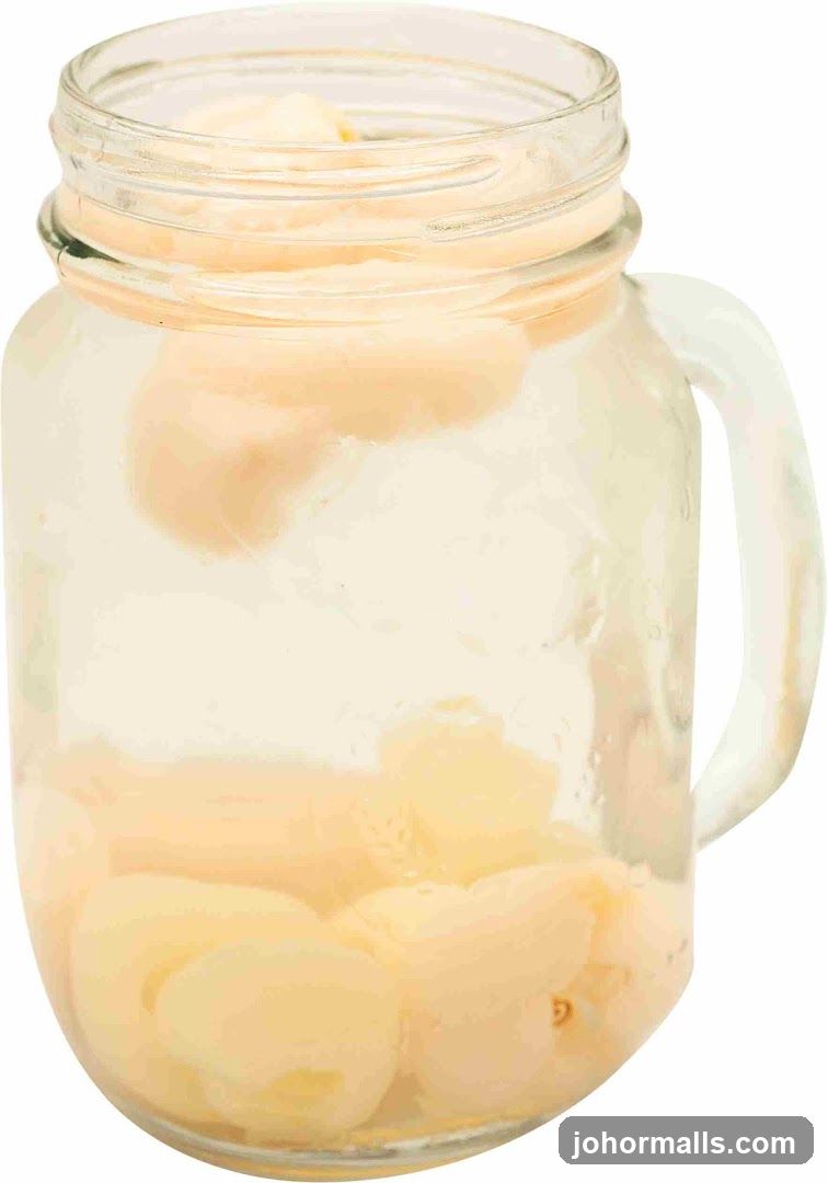 Lychee Drink in a Mason Jar