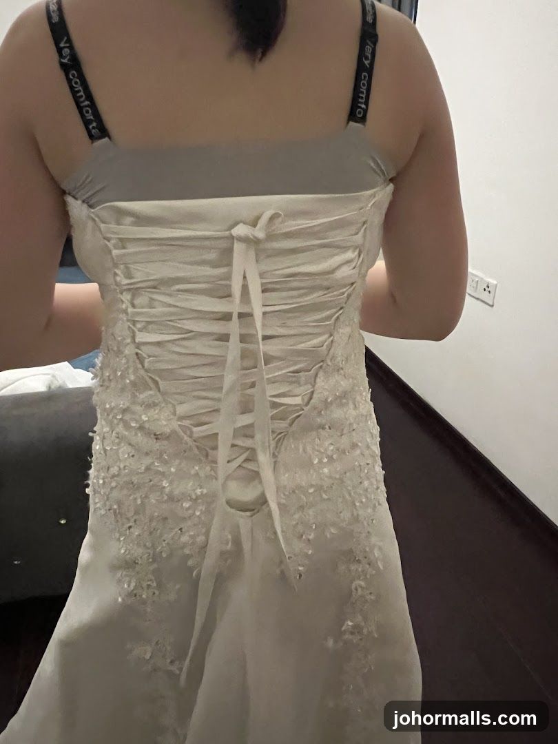Woman in a Corseted Wedding Dress