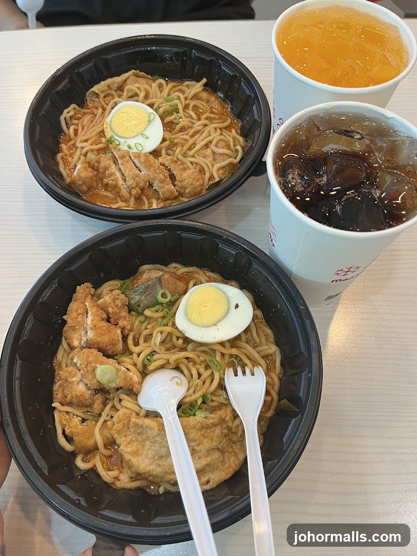 Noodle Bowls and Drinks