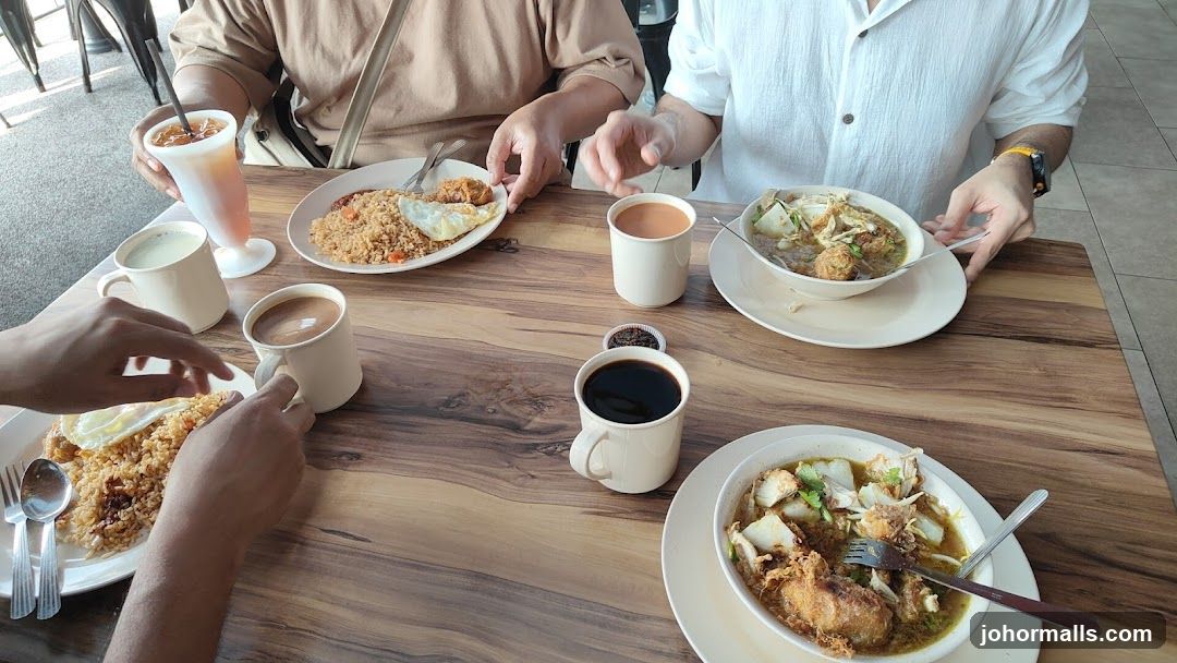 People eating at a restaurant