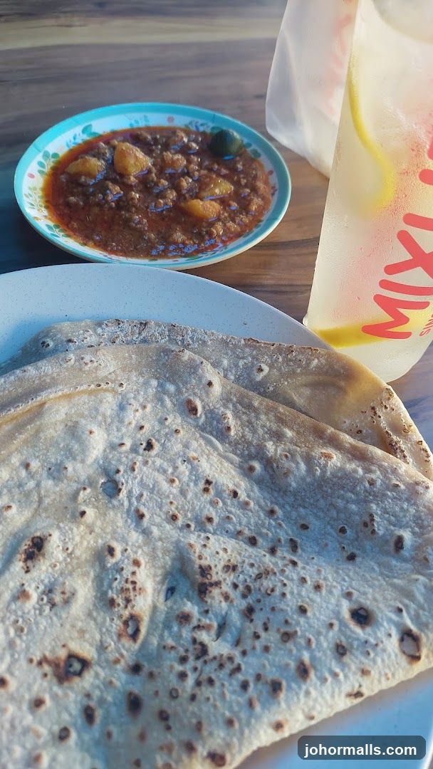Flatbread with Savory Dish and Drink