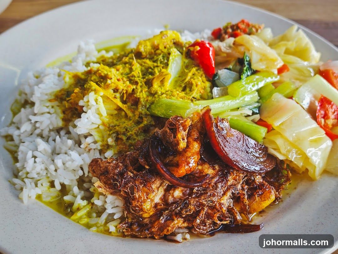 Plate of Rice with Various Toppings