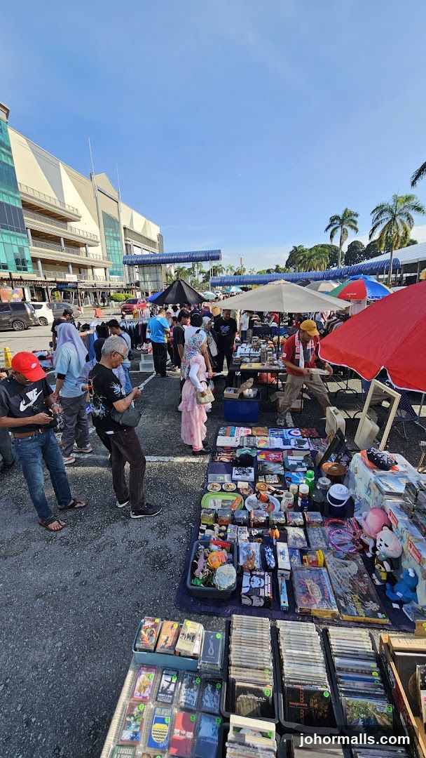 Outdoor Market with Various Goods
