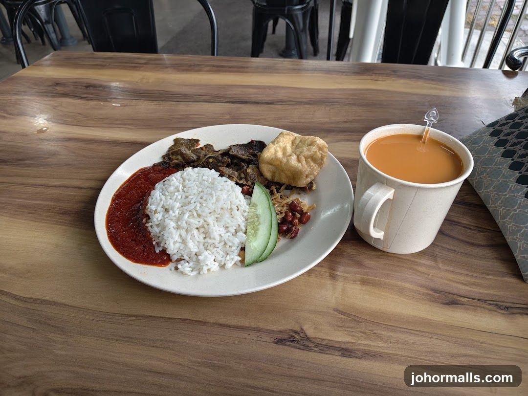 Nasi Lemak and Teh Tarik