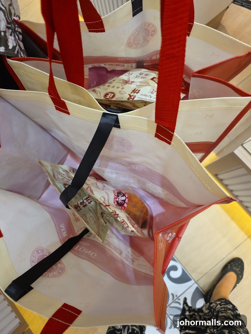Shopping Bags with Food Items