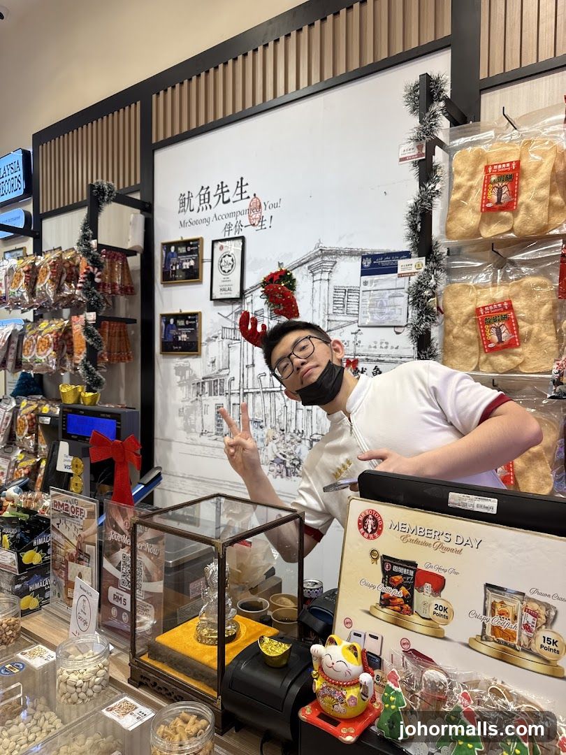 Snack shop counter with staff