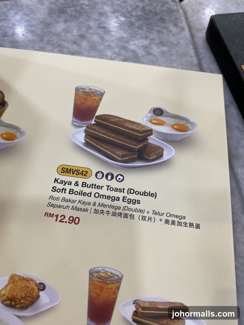 Kaya & Butter Toast (Double) Soft Boiled Omega Eggs