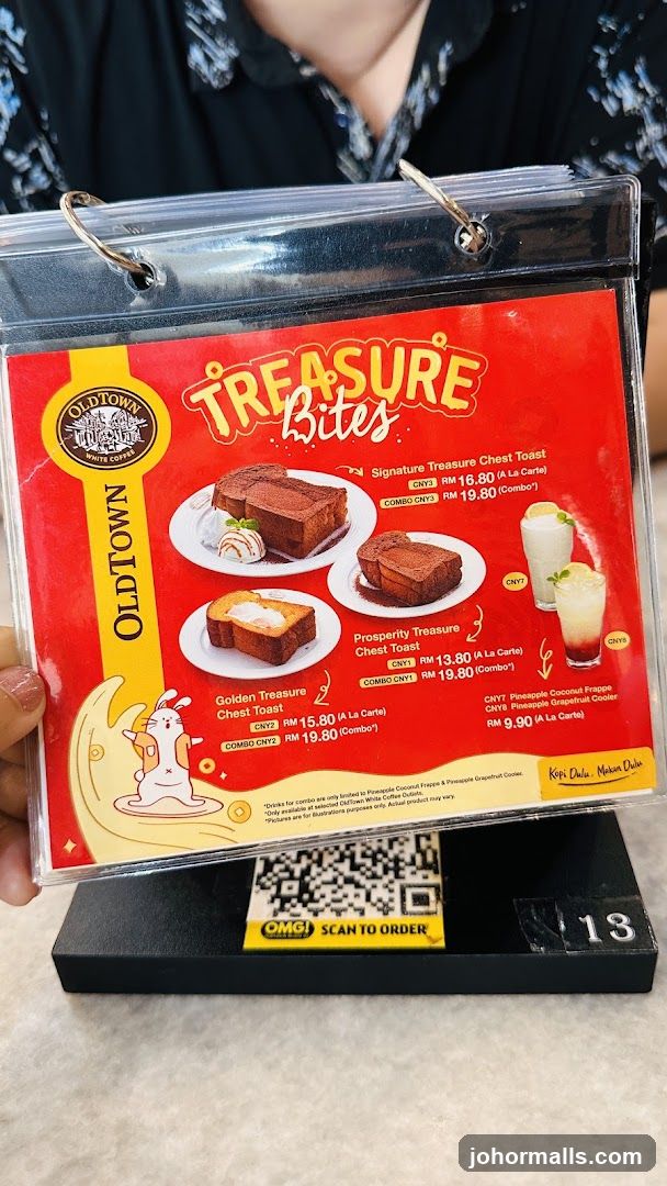 OldTown Treasure Bites Menu