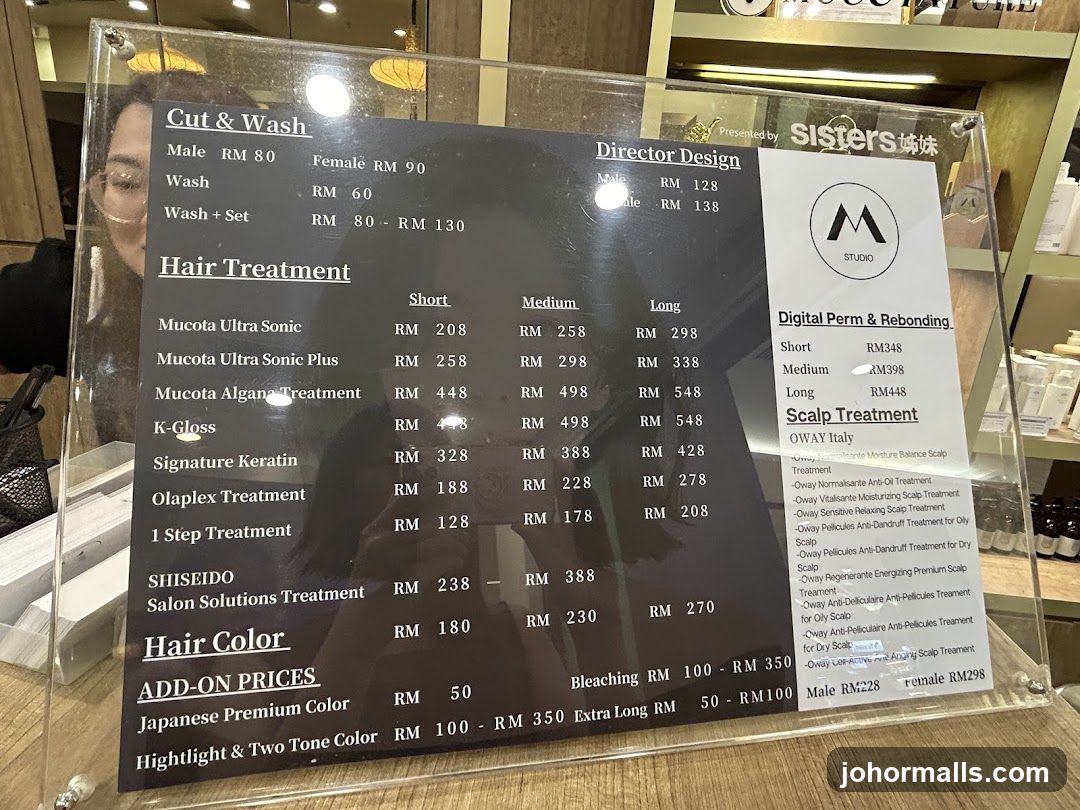 Hair Salon Menu
