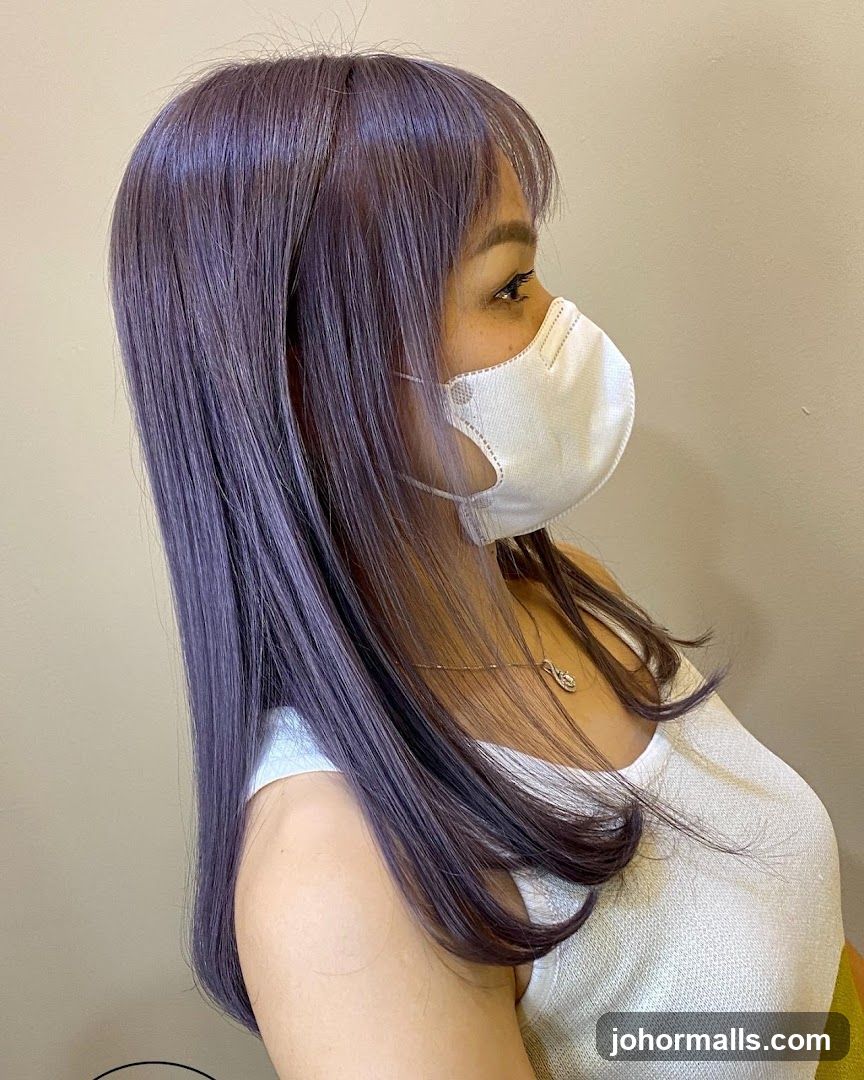Woman with Purple Hair