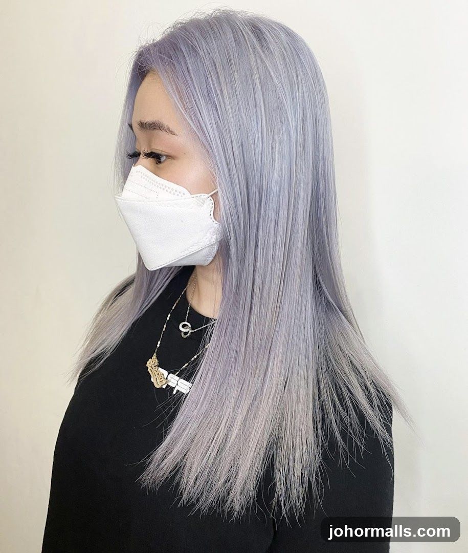 Woman with Light Purple Hair