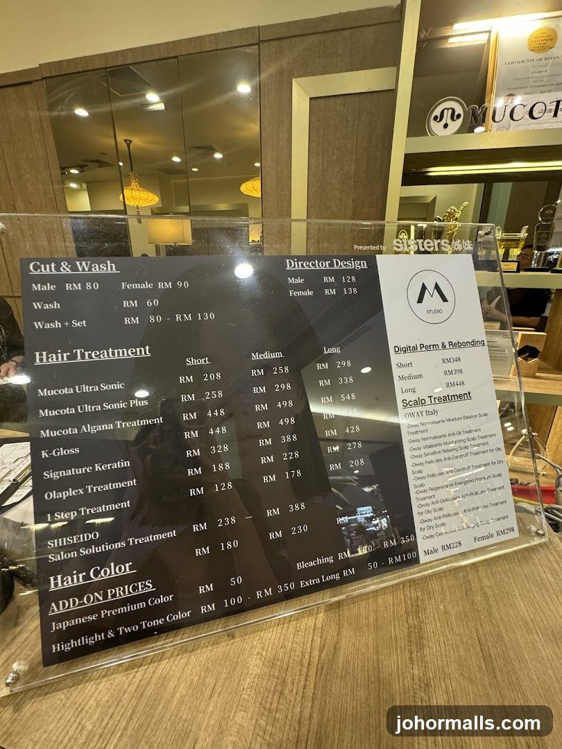 Hair Salon Price List