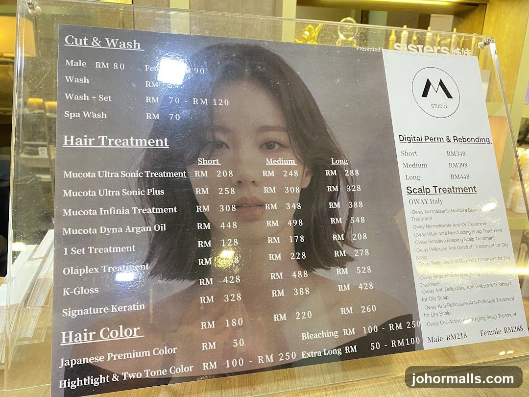 M Studio Price List