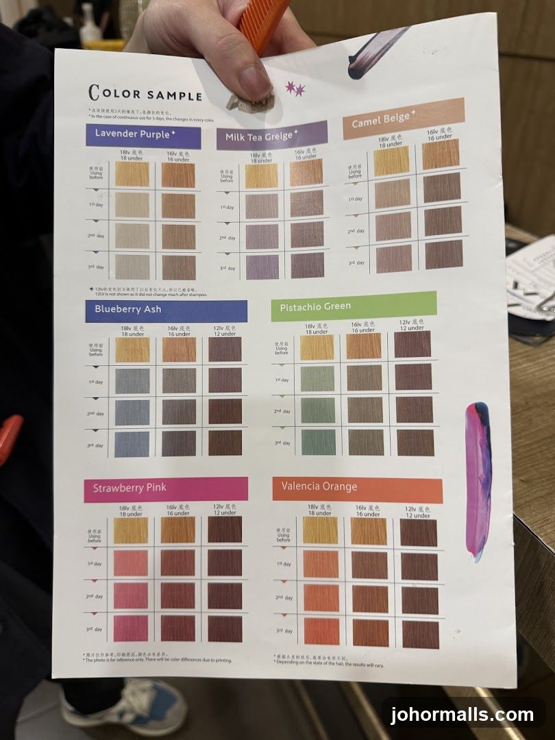 Color Sample Chart