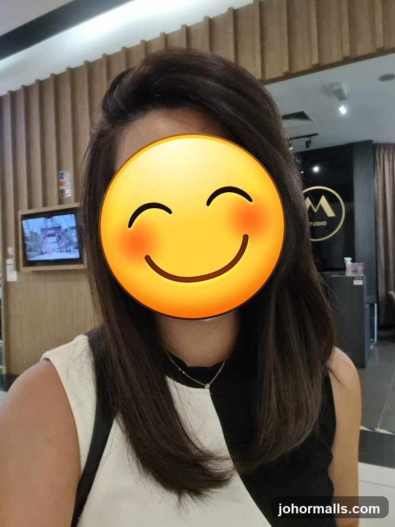 Woman with long dark hair