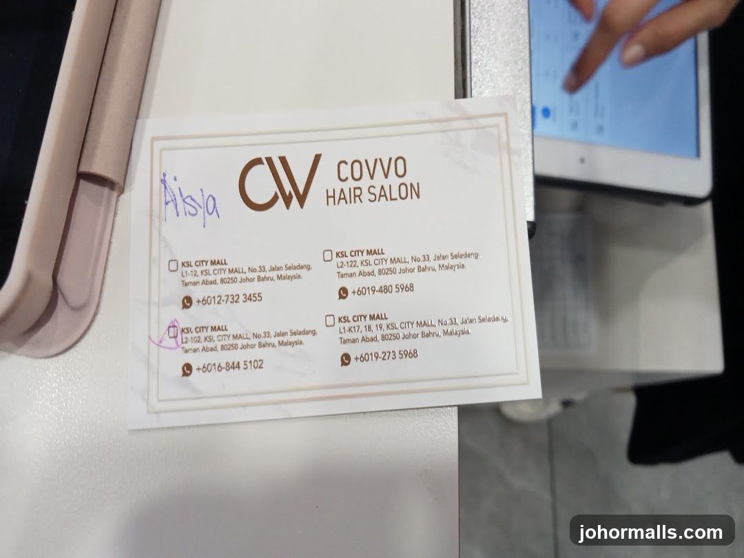 Covvo Hair Salon Business Card