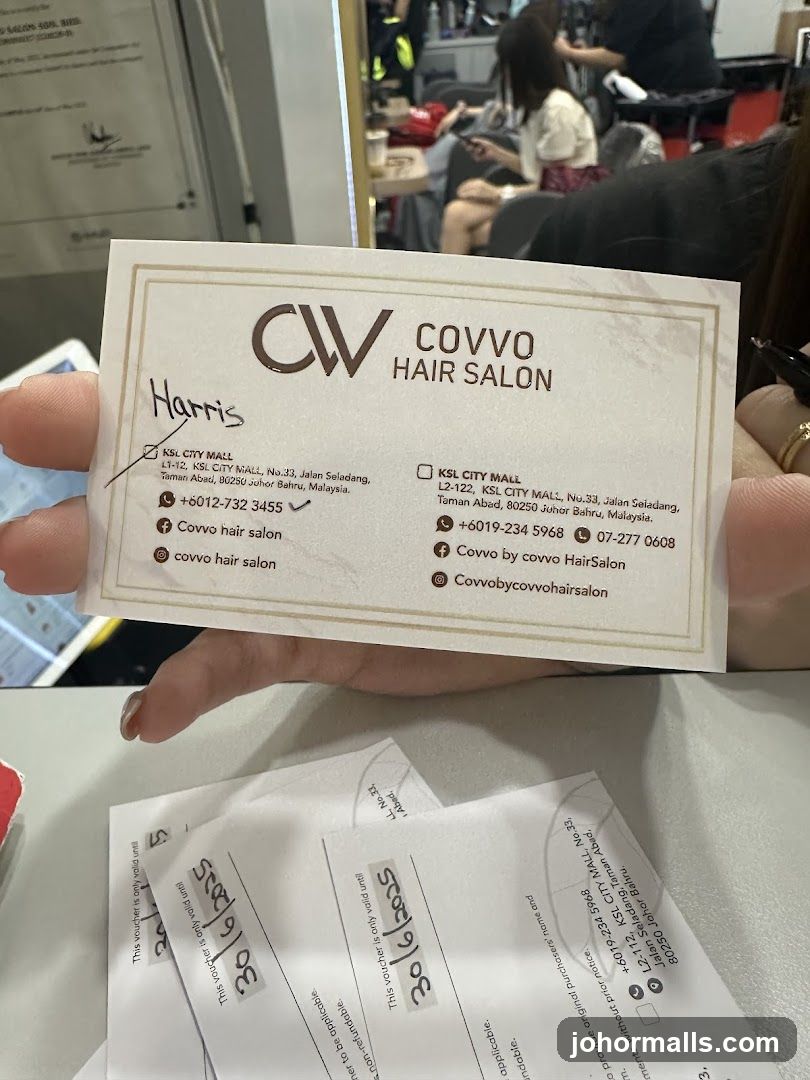 Business Card for Covvo Hair Salon