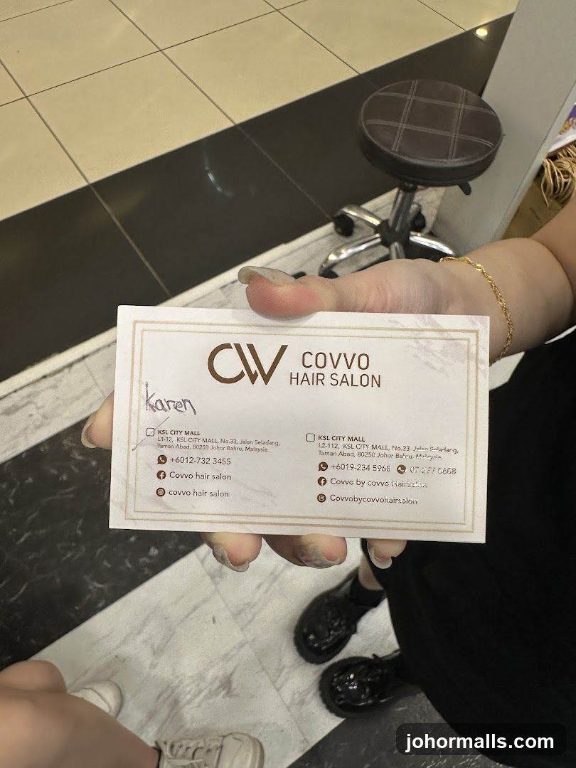 Business Card for Covvo Hair Salon