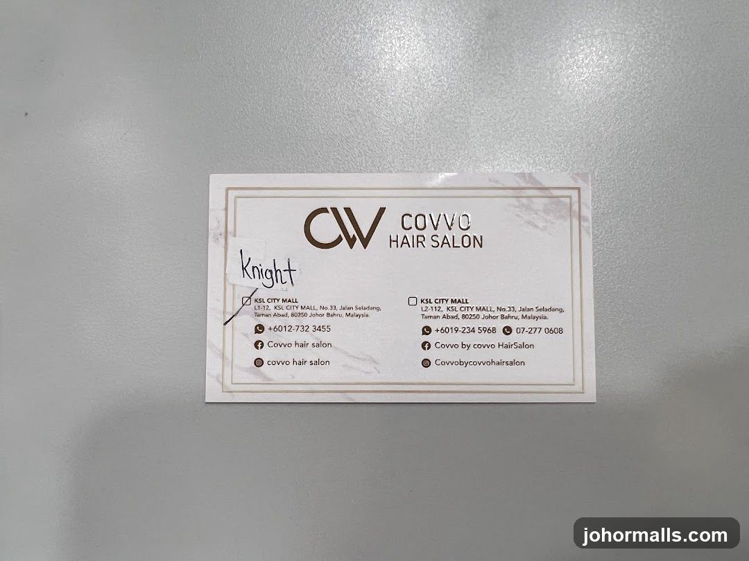 Covvo Hair Salon Business Card