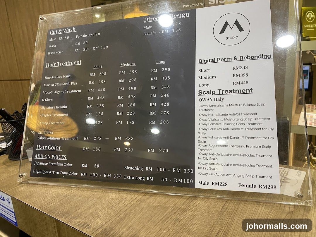Hair Salon Price List