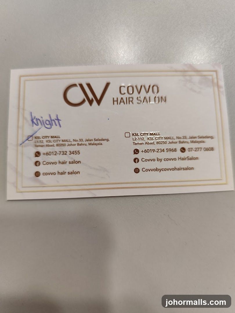 Covvo Hair Salon Business Card