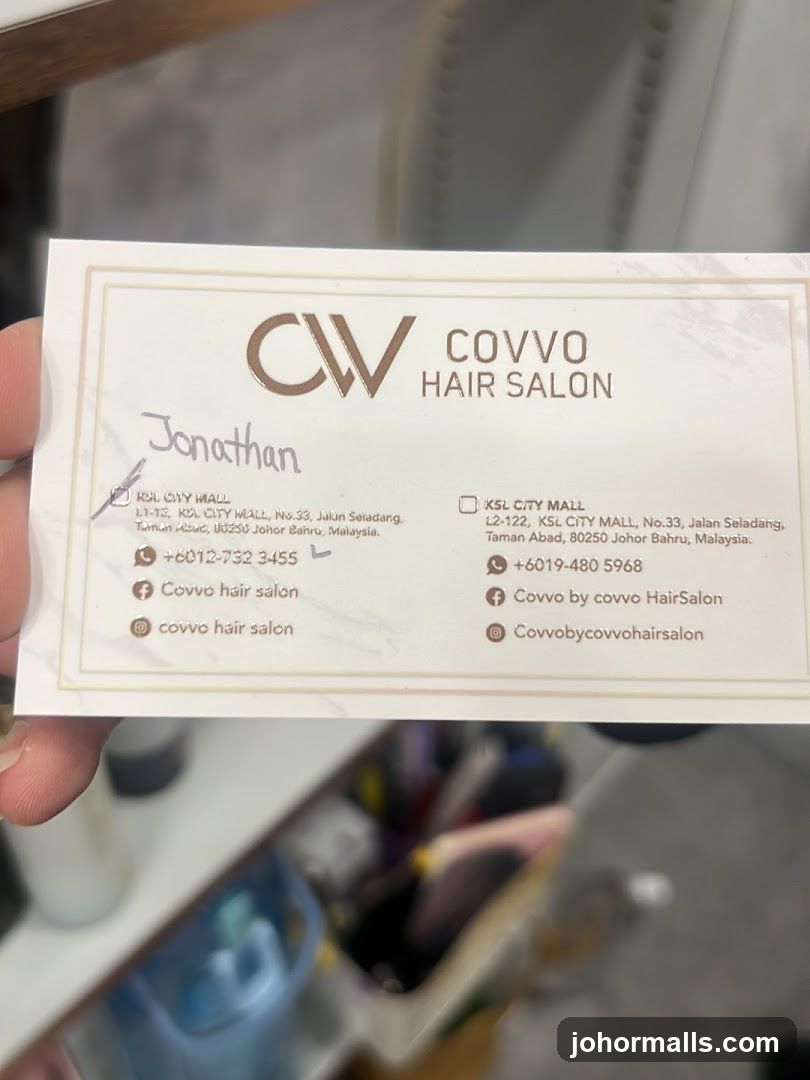 Covvo Hair Salon Business Card